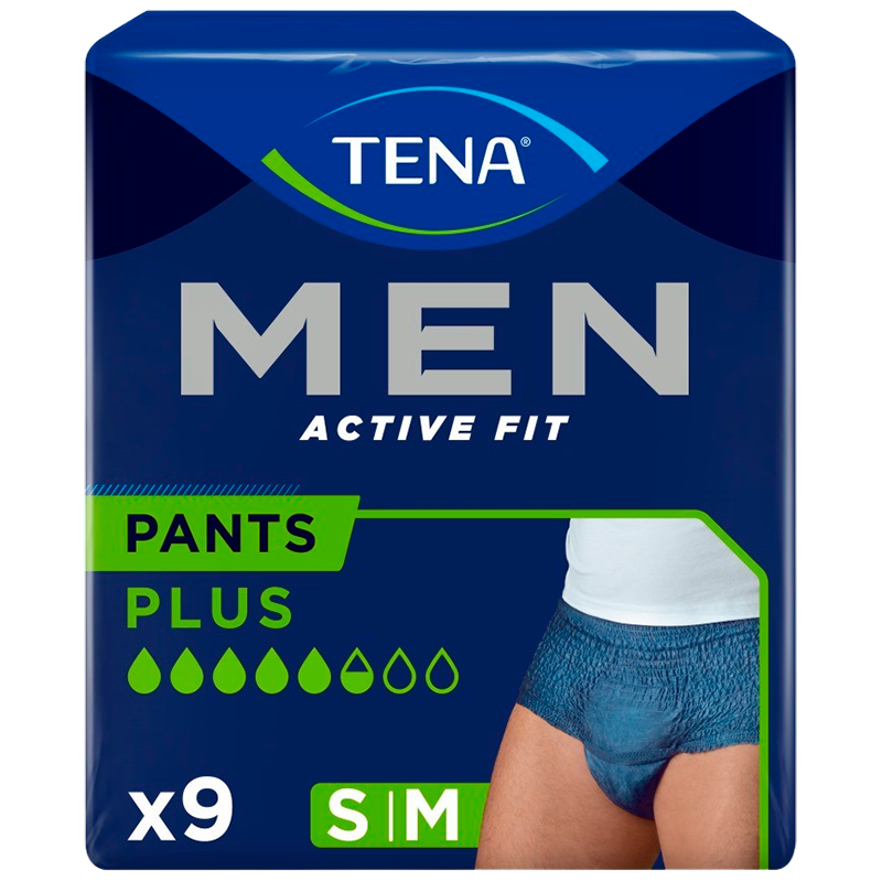 Tena Men Active Fit Navy S/M Pants (9 stk) thumbnail