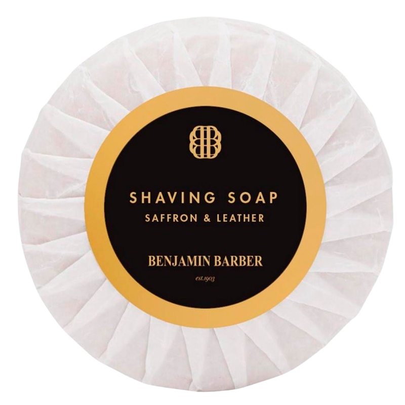 Benjamin Barber Shaving Soap Saffron & Leather (100 g) thumbnail