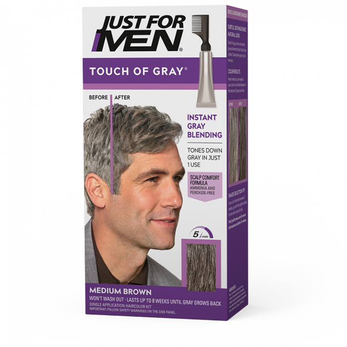 Just For Men Touch of Grey Hårfarve (Medium Brown- Grey) thumbnail