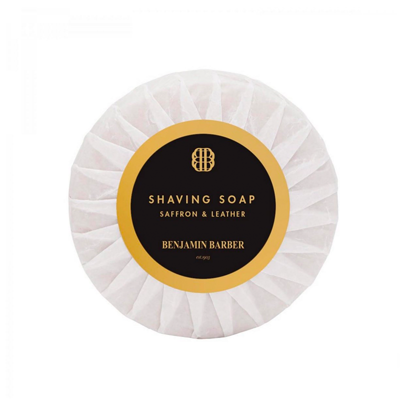 Benjamin Barber Shaving Soap Saffron & Leather (50 g) thumbnail