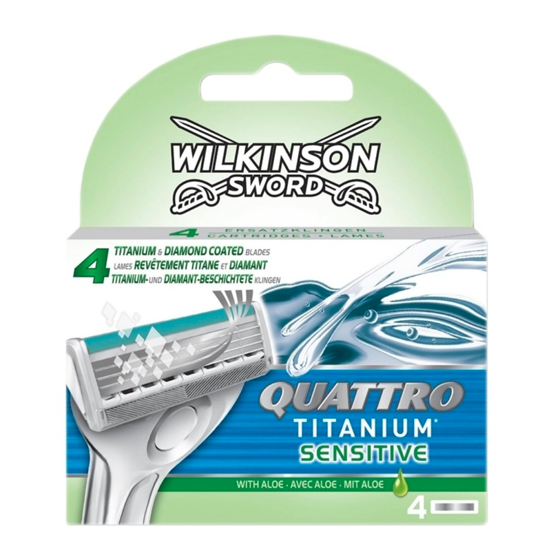 Wilkinson Quattro Titanium Sensitive Barberblade (4-pak)