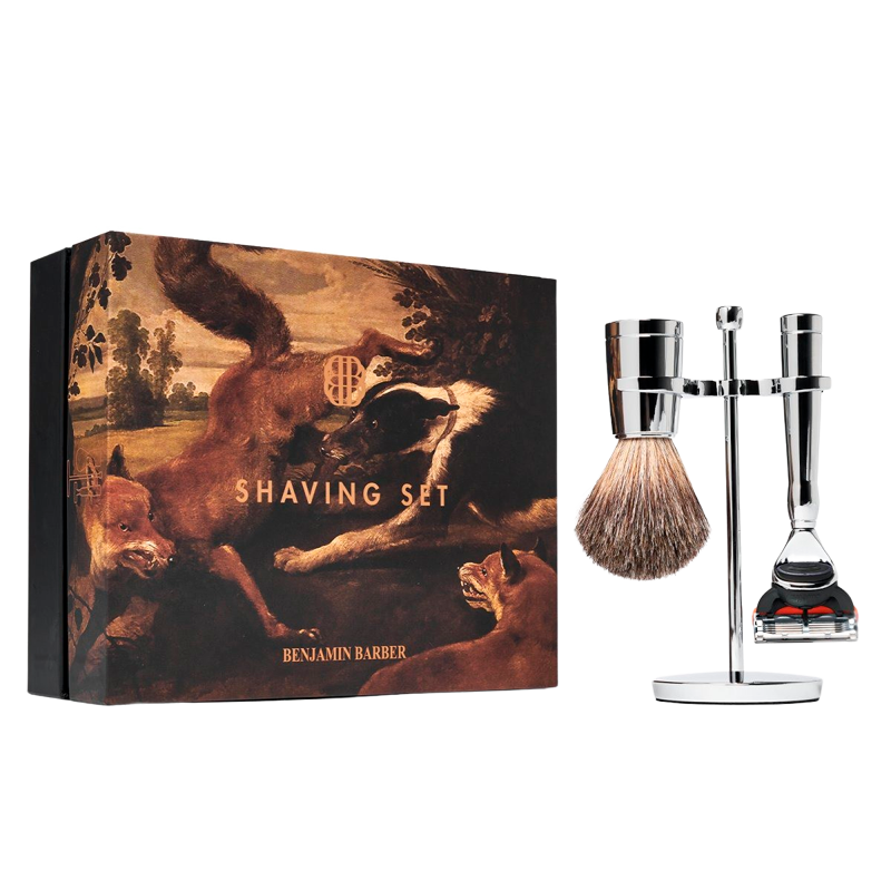 Benjamin Barber Classic 3-piece Shaving Set Chrome Fusion (1 stk) thumbnail
