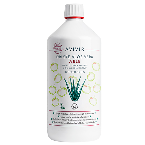 Avivir Drikke Aloe Vera 95 % Æble (1 liter)