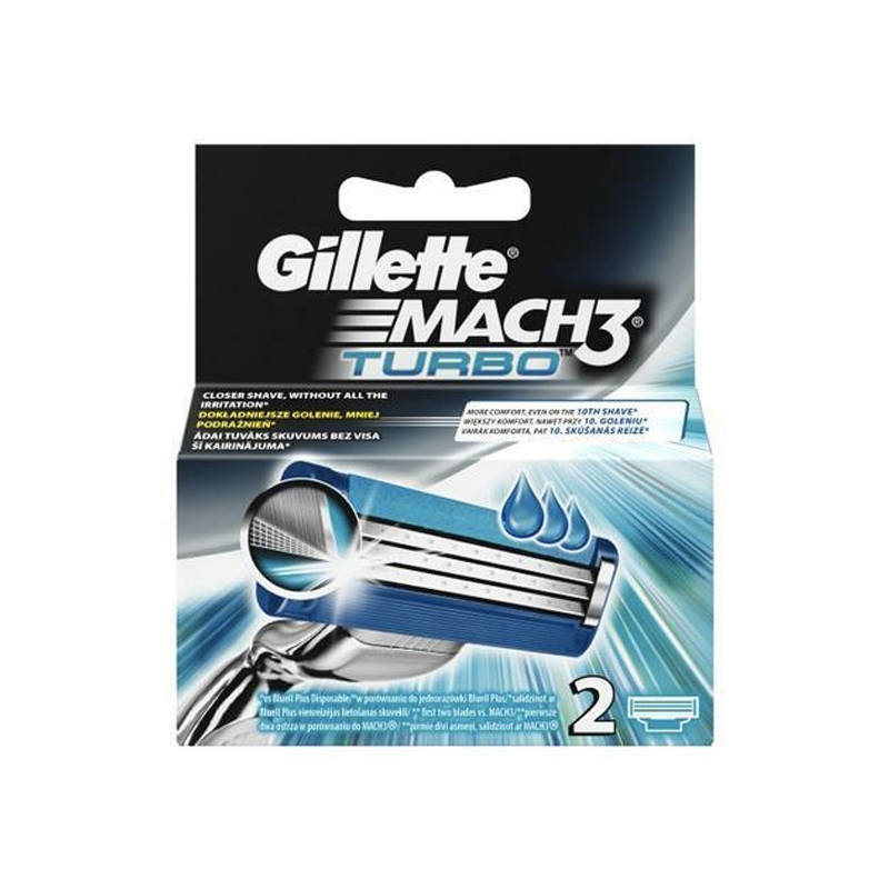 Gillette Mach3 Turbo Barberblade (2 stk.) thumbnail