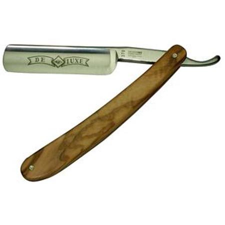 Se Giesen & Forsthoff Timor Deluxe Straight Razor Barberkniv (Olive-Wood Håndtag, 5/8&quot;) hos Made4men