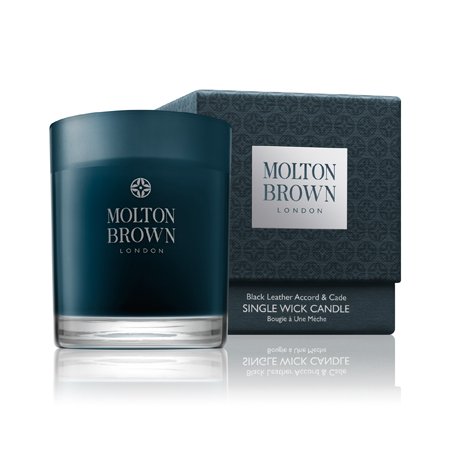 Molton Brown Black Leather Accord & Cade - Enkelt Væge Lys (180 g)