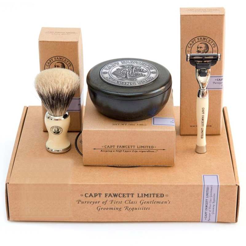 Se Captain Fawcett Shaving Gift Set (Barberingssæt) hos Made4men