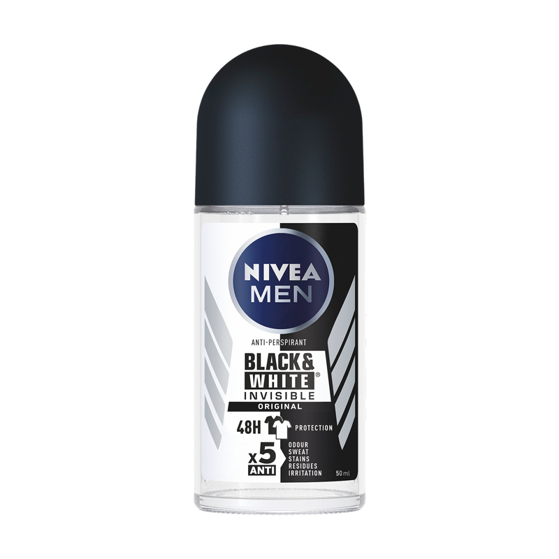 Nivea for Men Black & White Invisible Original Male Roll-on (50 ml) thumbnail