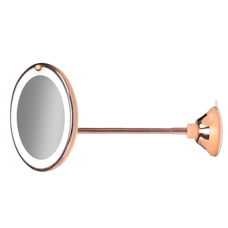 #1 - Gillian Jones Adjustable LED Suction Mirror X10 Rose (Dia. 17 cm)