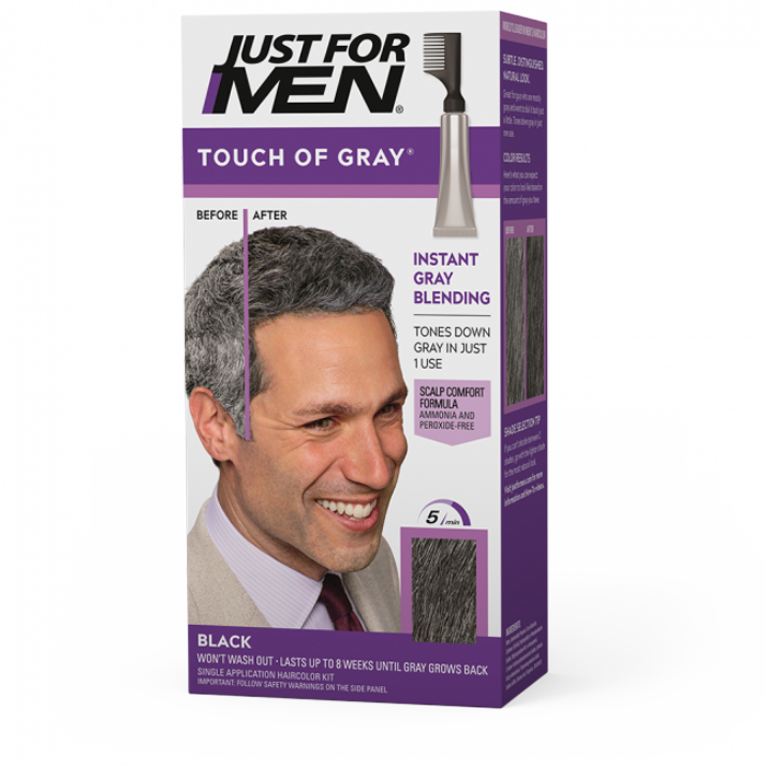 Just For Men Touch of Grey Hårfarve (Black - Grey) thumbnail