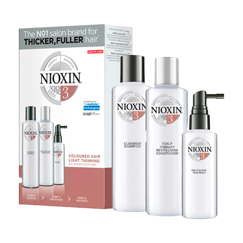 Billede af Nioxin Hair System Kit 3 For Colored Hair With Light Thinning