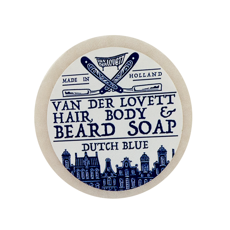 Billede af Van Der Lovett Hair, Body & Beard Shampoo Soap Bar Dutch Blue (60 g)