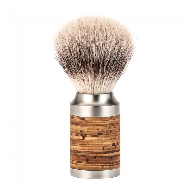 Billede af Mühle Rocca Silvertip Fiber ® Barberkost Rustfrit Stål & Birkebark hos Made4men