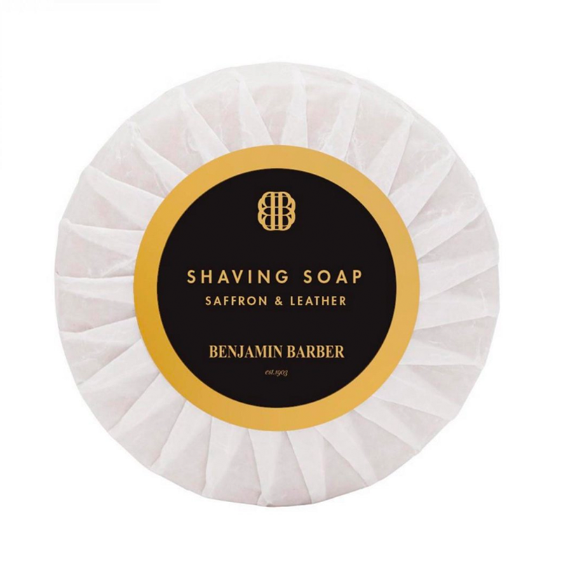 Billede af Benjamin Barber Shaving Soap Saffron & Leather (100 g)