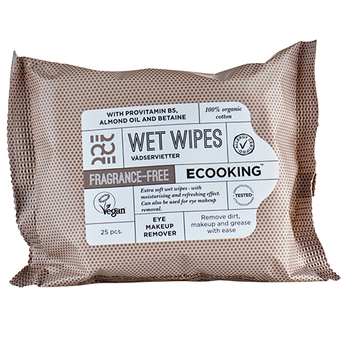 Billede af Ecooking Wet Wipes Fragrance Free (25 stk) hos Made4men